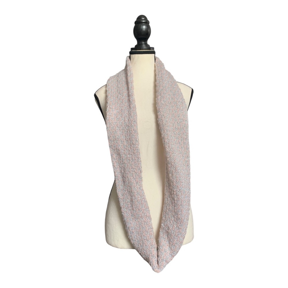 Silver Pink Infinity Scarf